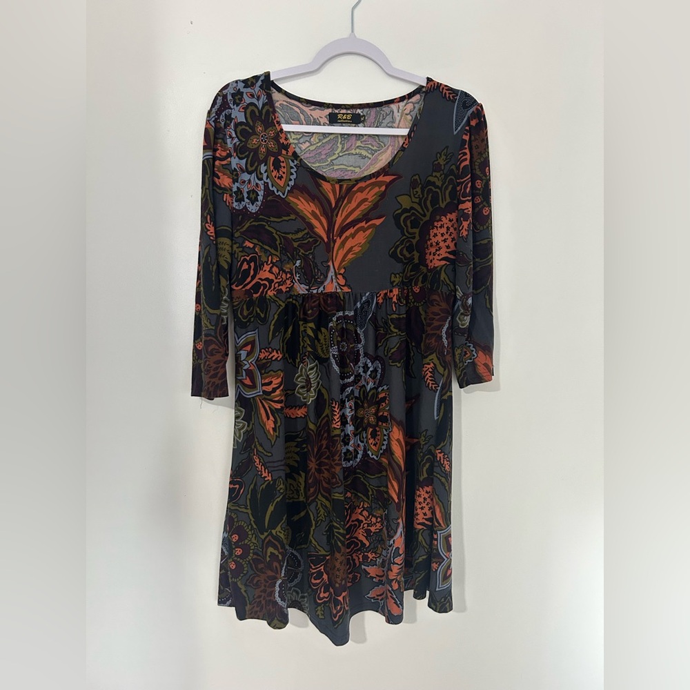 Elegant Floral Patterned Mini‎ Dress